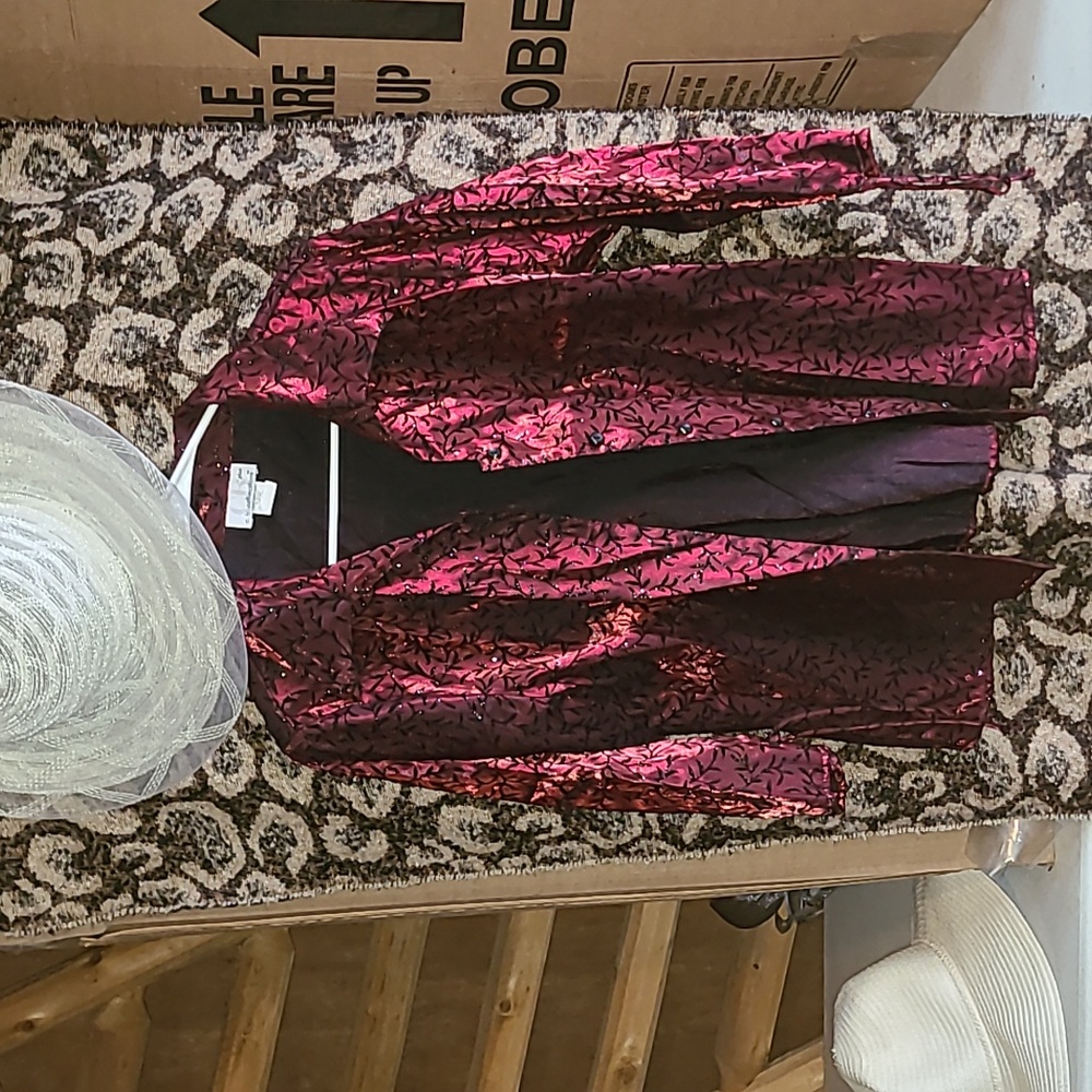 Evening top sz 1x c b collections buttons in front  m8nt condition